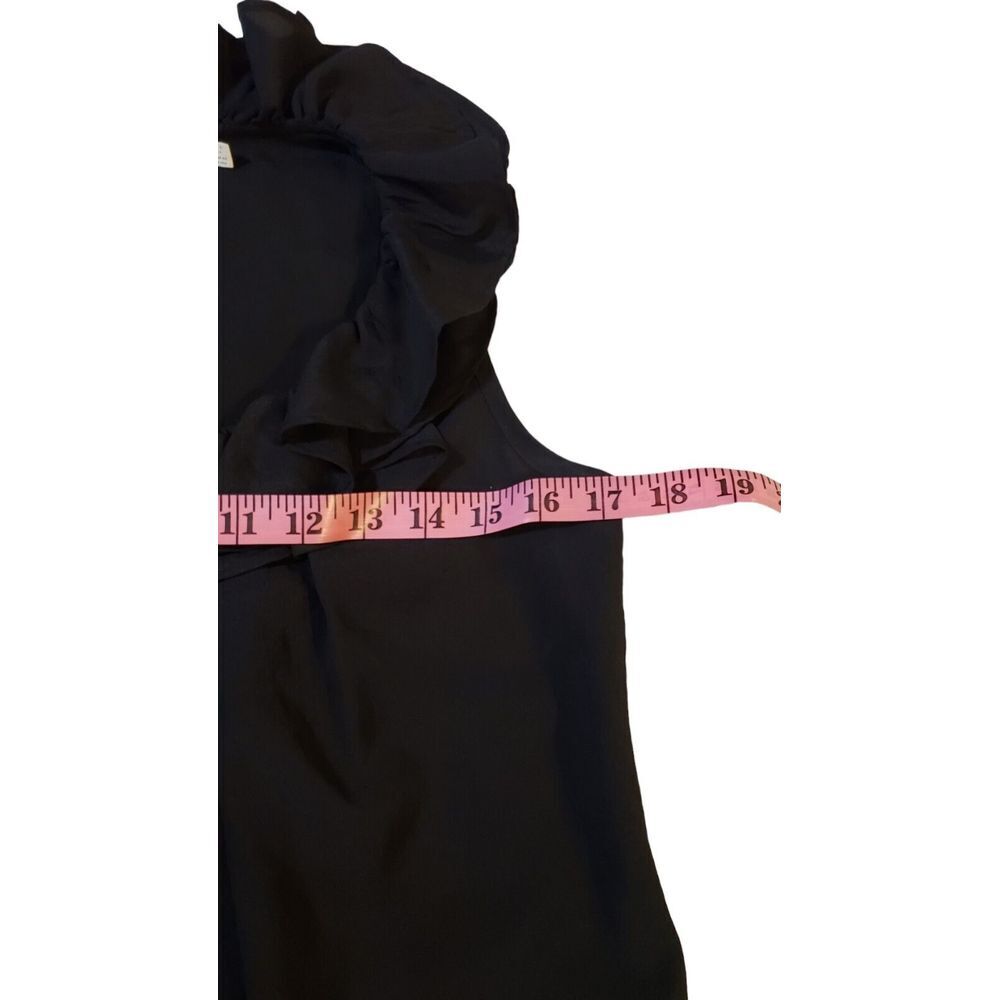 Pins and Needles Anthropologie‎ Blouse Top Shirt Sleeveless Ruffle Black Size M - Picture 13 of 14